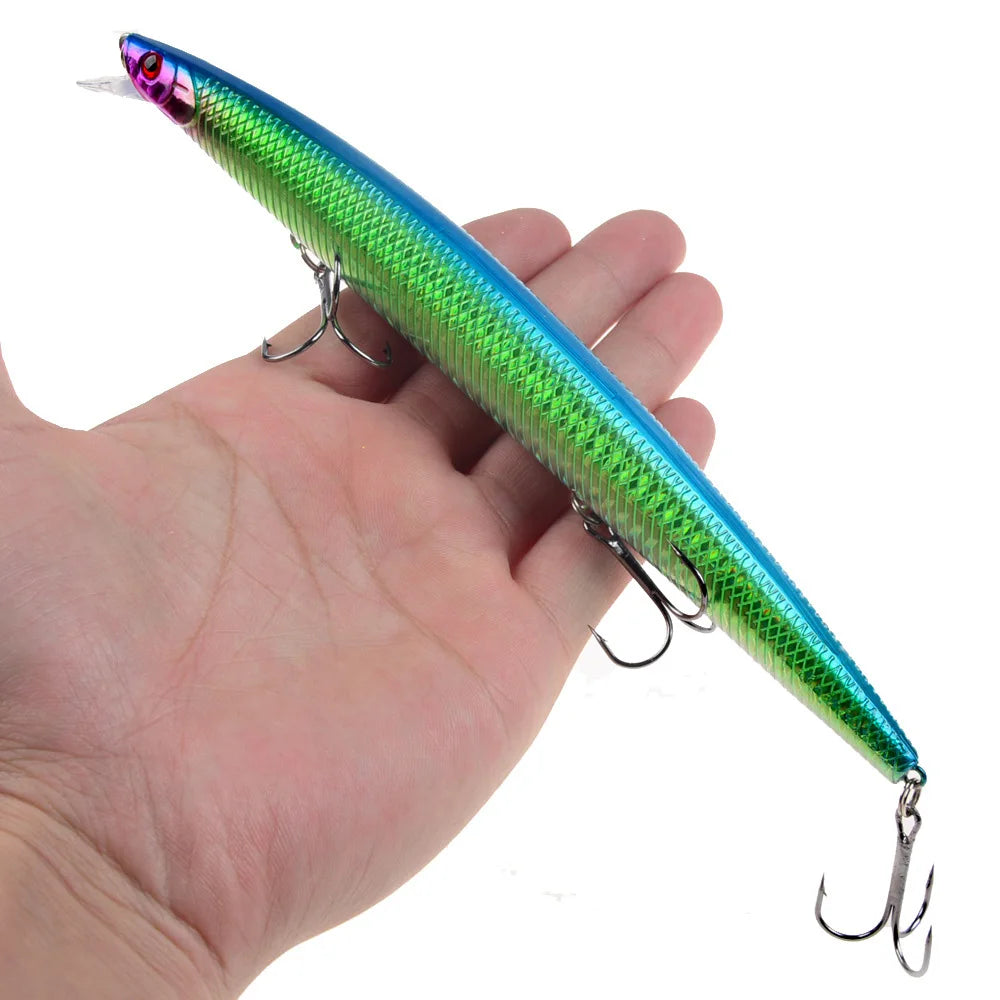 16 couleurs 18 cm 24g leurre de pêche méné Laser manivelle appât artificiel dur en plastique grand faux poisson leurres appât de pêche en mer
