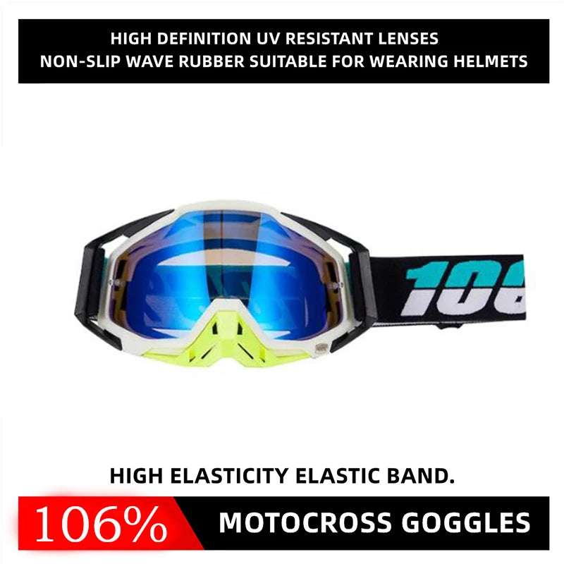 Gafas de sol para motocross, gafas de sol resistentes al viento e inastillables para ATV, RL y deportes todoterreno