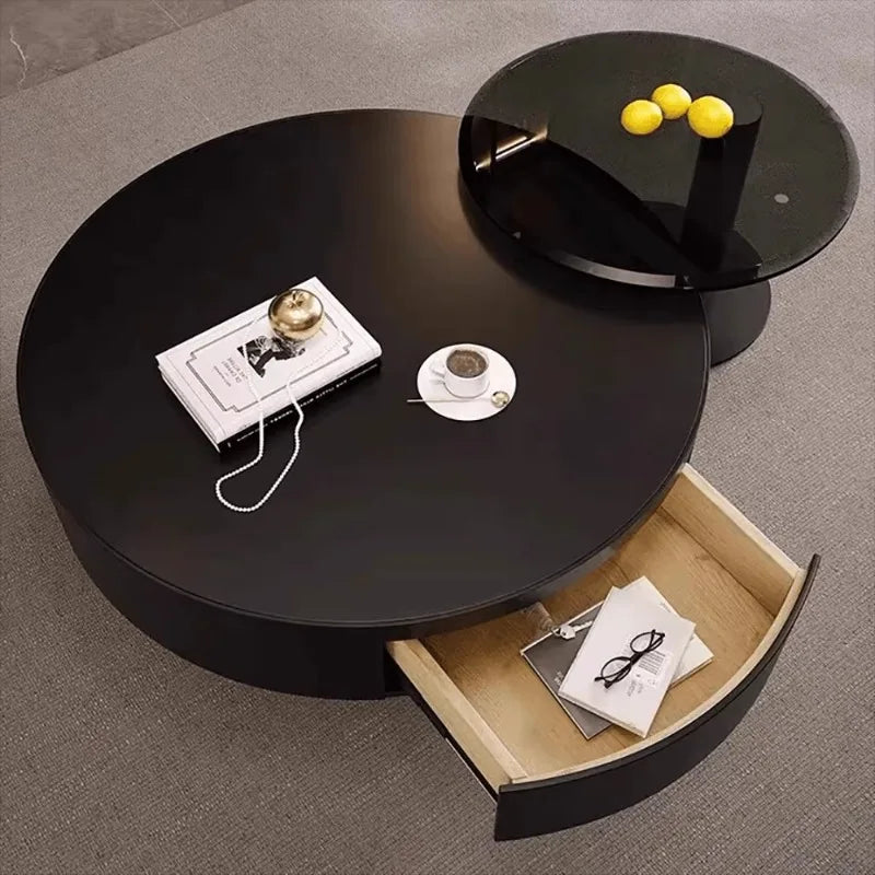 Table basse ronde moderne pour salon — mignonne, décor nordique, meubles