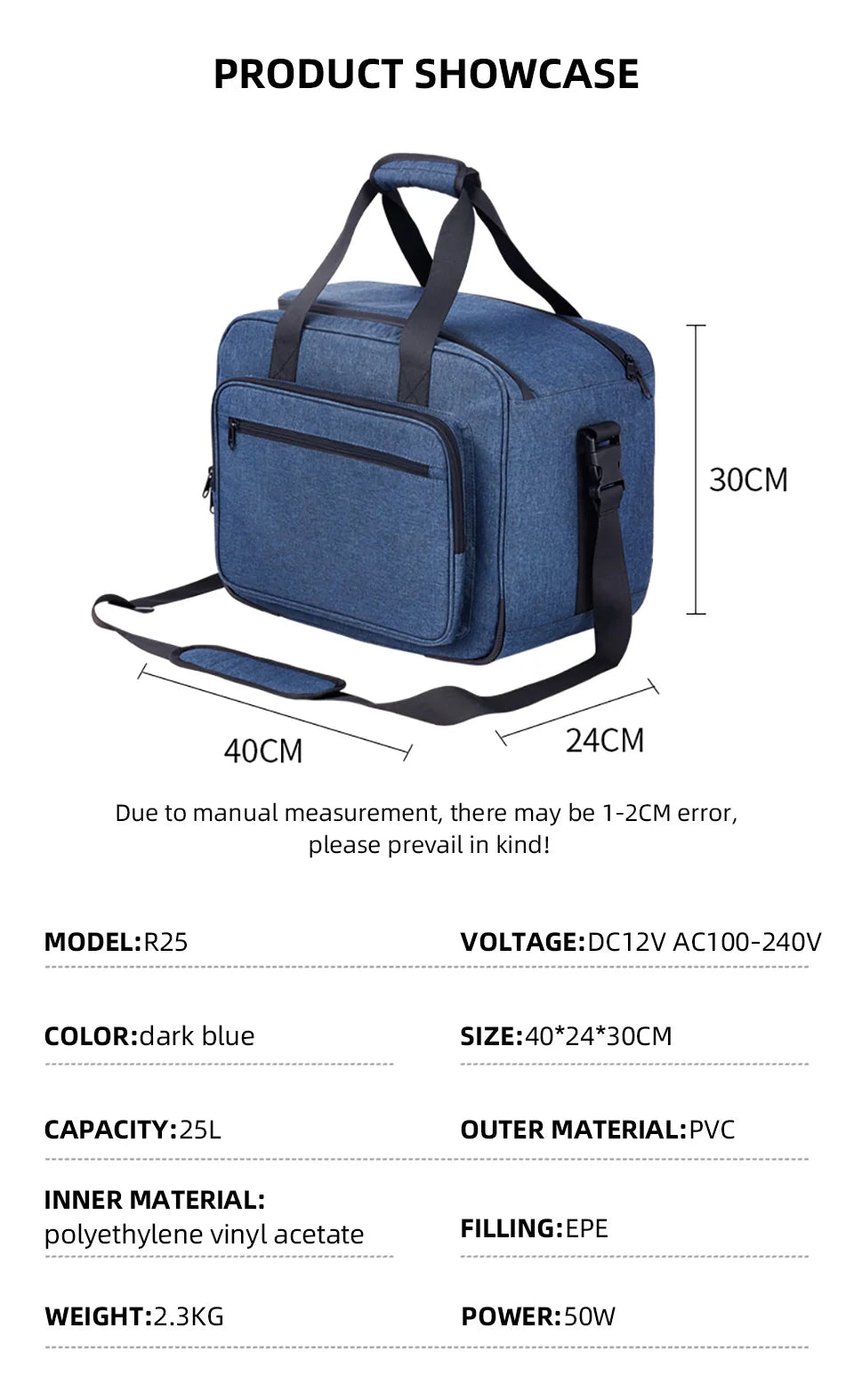 Réfrigérateur Portable pour voiture, 25l, semi-conducteur, pliable, chauffage, refroidissement, sac isolant, voiture, usage domestique, pique-nique, Camping essentiel