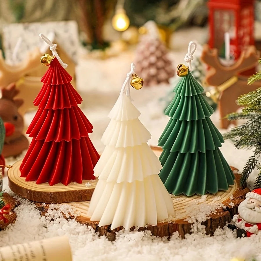 Christmas Tree Silicone Mold, DIY Gypsum Cement Christmas Tree Shape, Silicone Resin