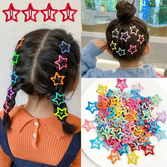 Pinces à cheveux étoiles colorées BB, 20 pièces, décoration de cheveux Adorable pour filles et enfants, jolies Barrettes et accessoires pour couvre-chef