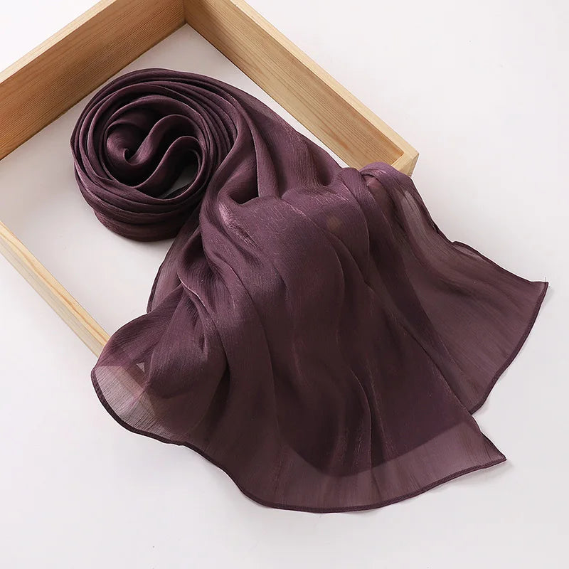 Hijabs en mousseline de soie de qualité supérieure pour femmes, voile turban doux et long, écharpes musulmanes, châles Hijab, couvre-chef Islam, accessoires Ramadan
