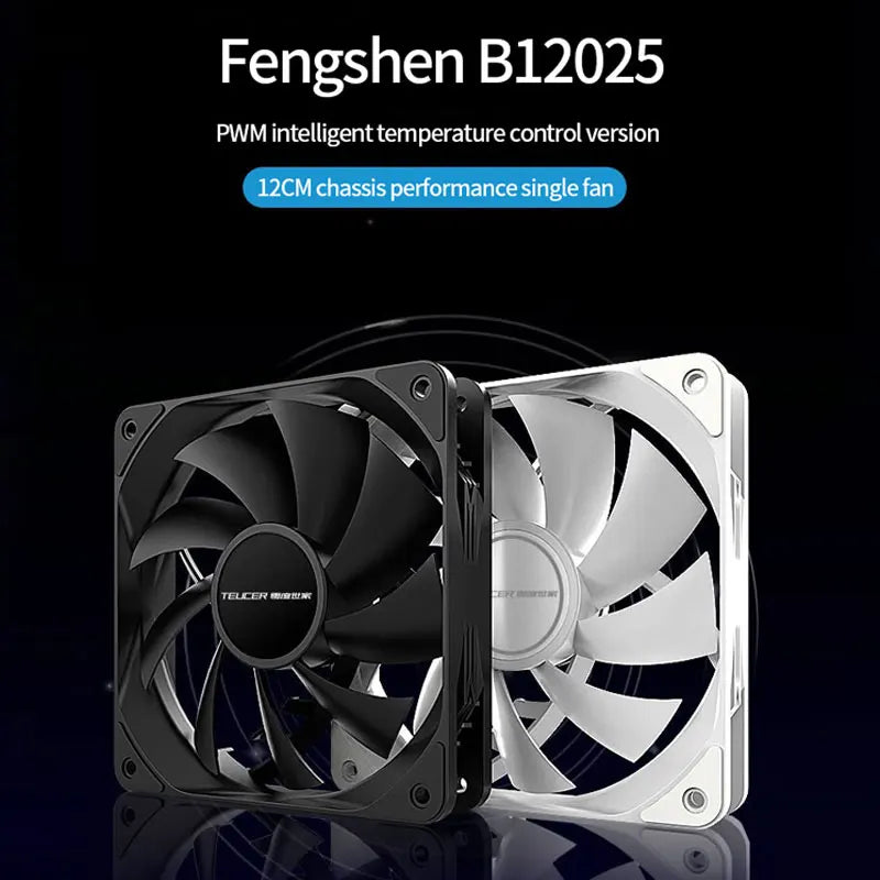 TEUCER PC boîtier d'ordinateur ventilateur PWM 4 broches 120mm silencieux 12CM ventilateur CPU refroidisseur ventilateur de refroidissement radiateur de refroidissement ventilateur 12V ajuster la vitesse du ventilateur