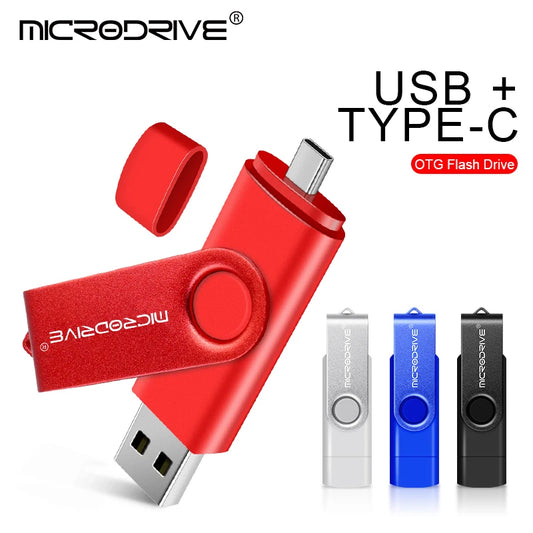 Clé USB OTG 2 en 1 Type C 128 Go, clé USB 1 Go, 2 Go, 4 Go, 8 Go, 32 Go, 64 Go, 128 Go, mémoire USB