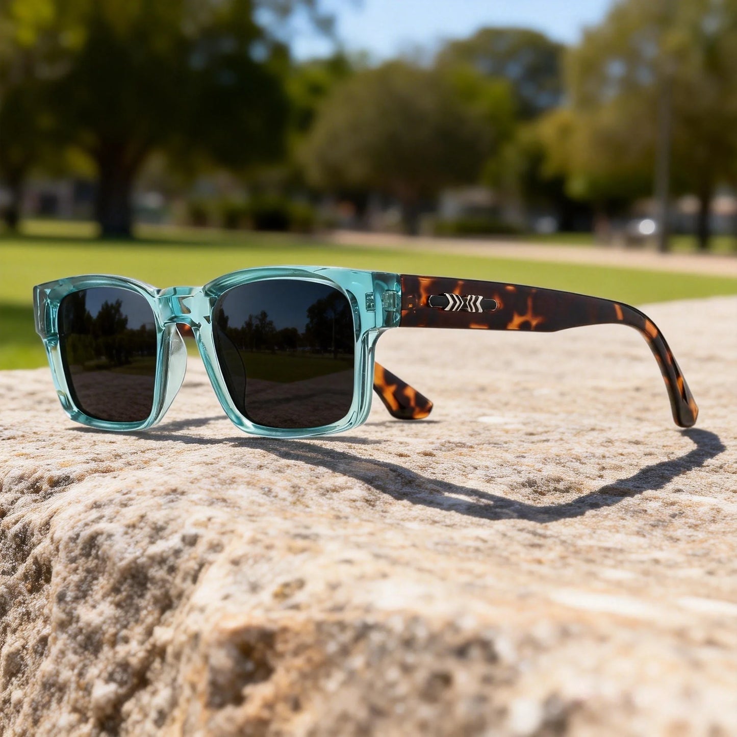 Retro Punk Sunglasses - Protective Square Frame, UV400 Unisex for Outdoor Adventures and Casual Style