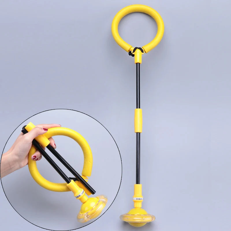Bolas de rebote intermitentes elásticas, auto luminosas, anillo de salto giratorio para niños y adultos, conjunto de fitness, bola de giro de una sola pierna, regalo novedoso