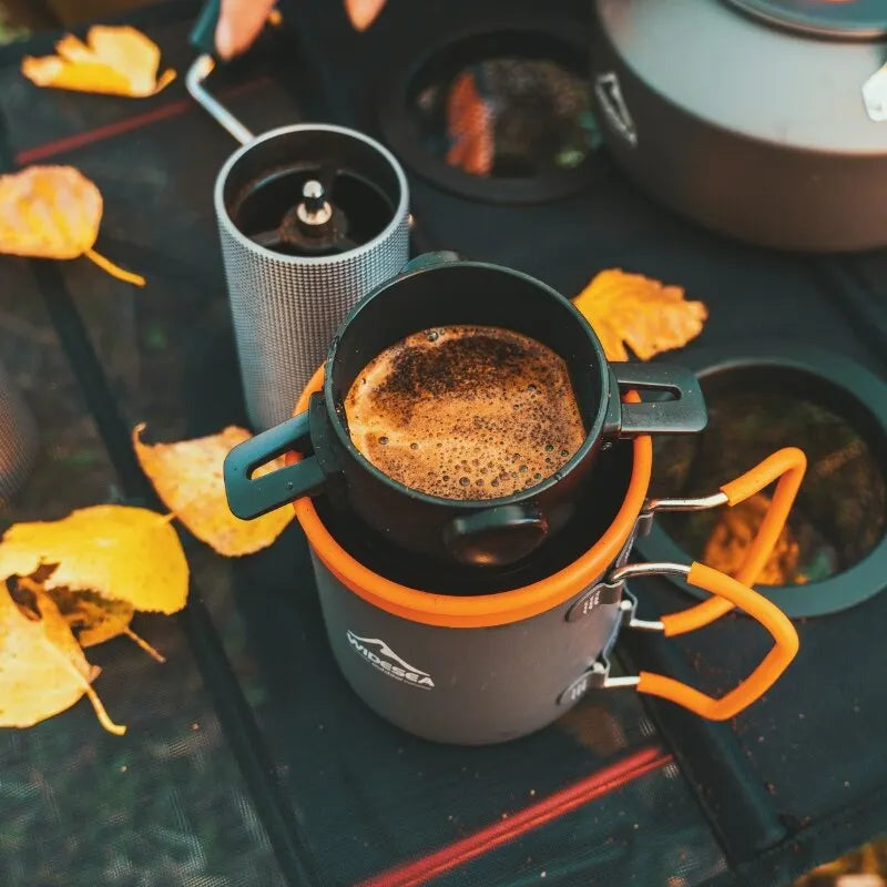 ESEA-Ensemble d'ustensiles de cuisine de camping, équipement britannique extérieur, tasse à thé, tasse filtrante à café, chaudron de pique-nique, vaisselle touristique, annulation