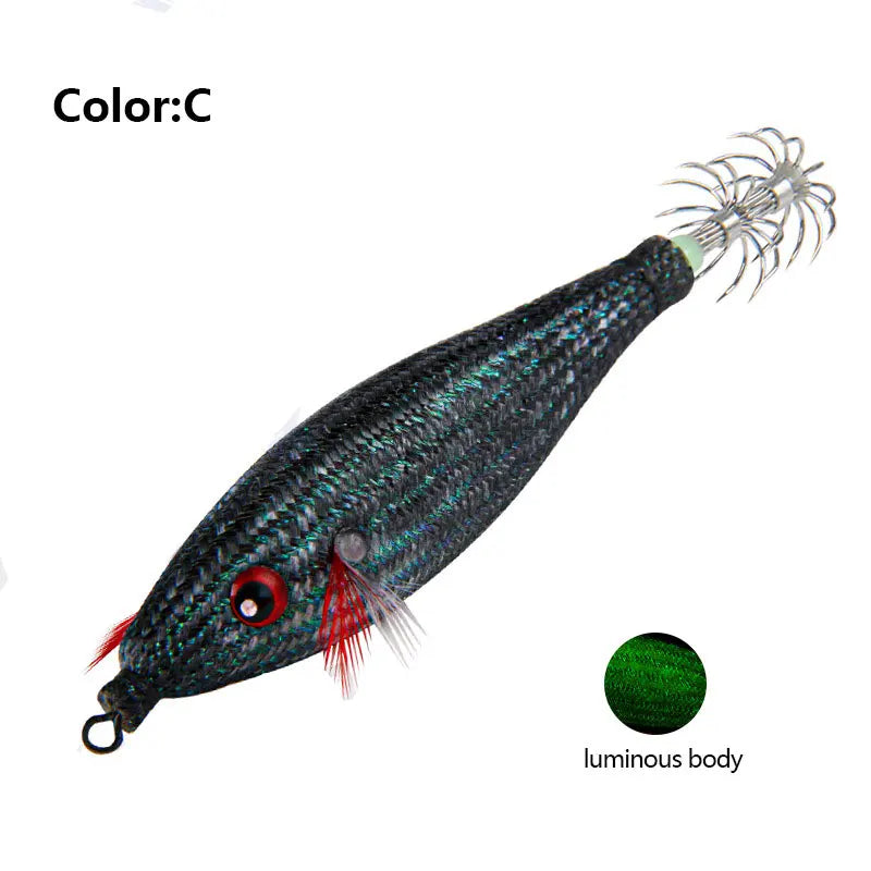 Accessoires de pêche 78Mm 10G, gabarit de calmar flottant, leurre de pêche au gabarits, crochet de calmar artificiel en plastique pour outils de pêche en bateau de mer