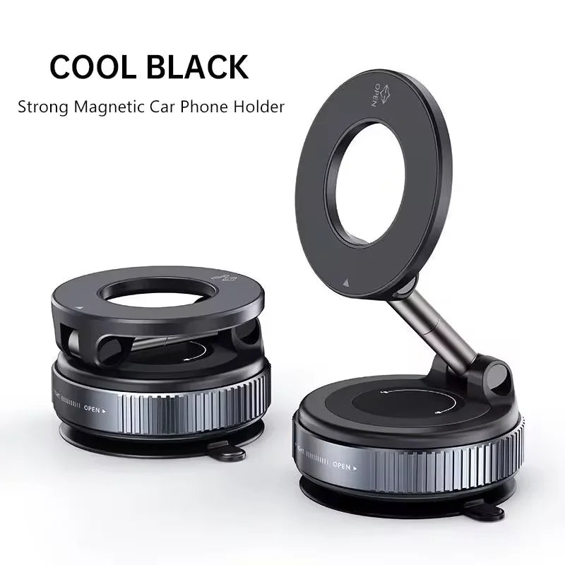Support Téléphone Voiture Magnétique Pliable 360° — Fixation Ventouse Streaming