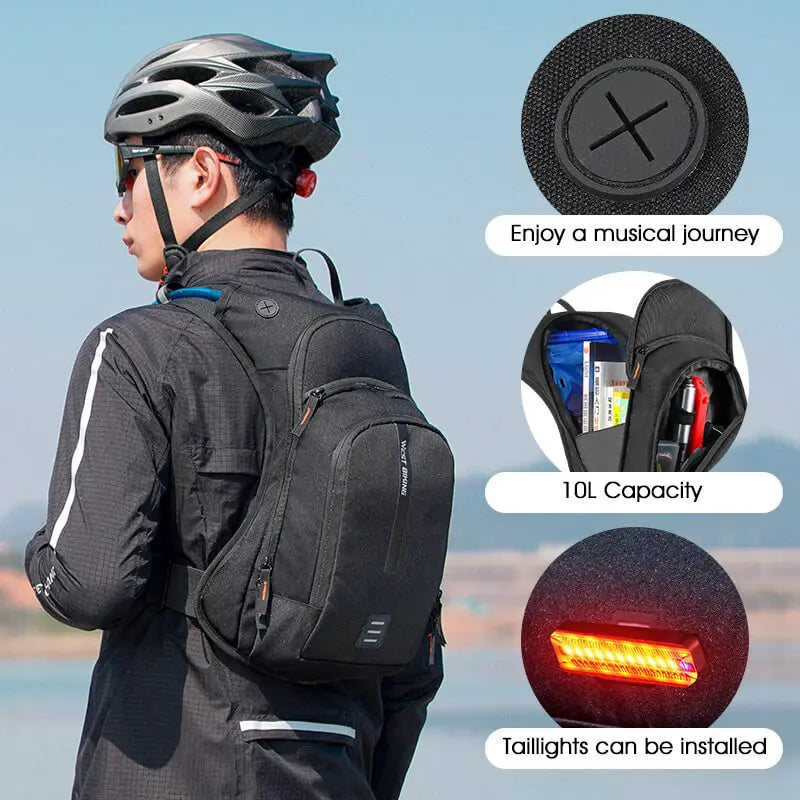 WEST BIKING 10L sac à dos de cyclisme ultraléger sangle ergonomique sac de vélo de route vtt avec sac à eau sac d'escalade de randonnée en plein air