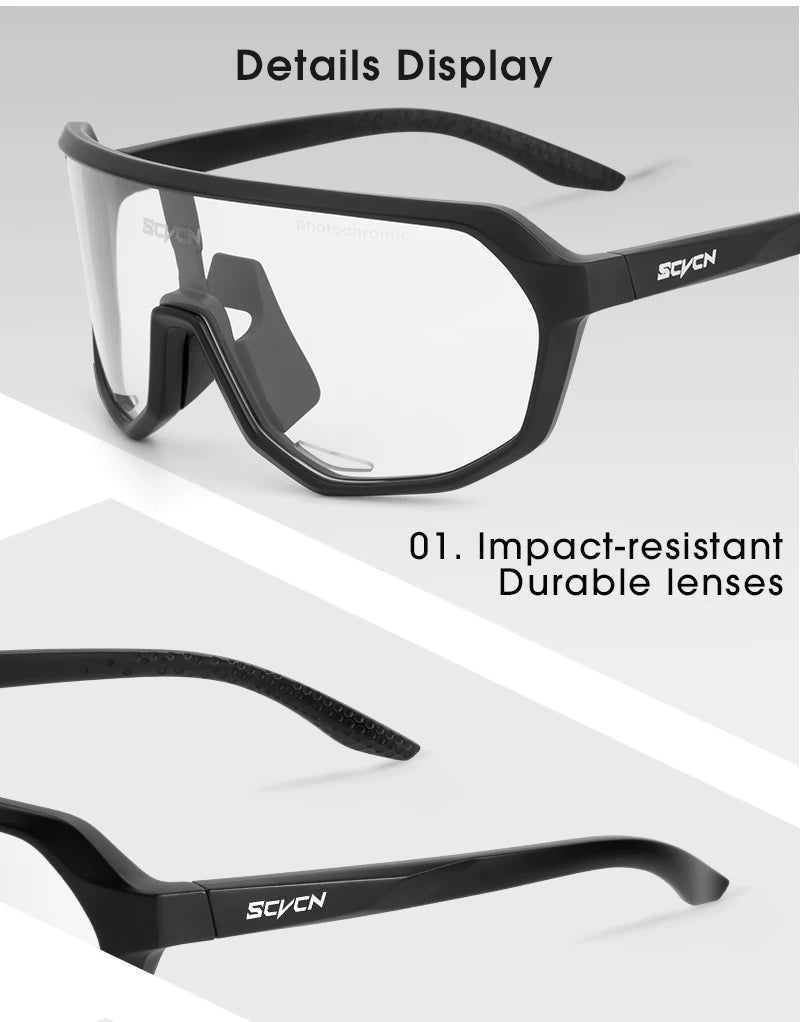 Lunettes de Soleil Sport UV400 — Vélo, Randonnée & Escalade Homme Femme
