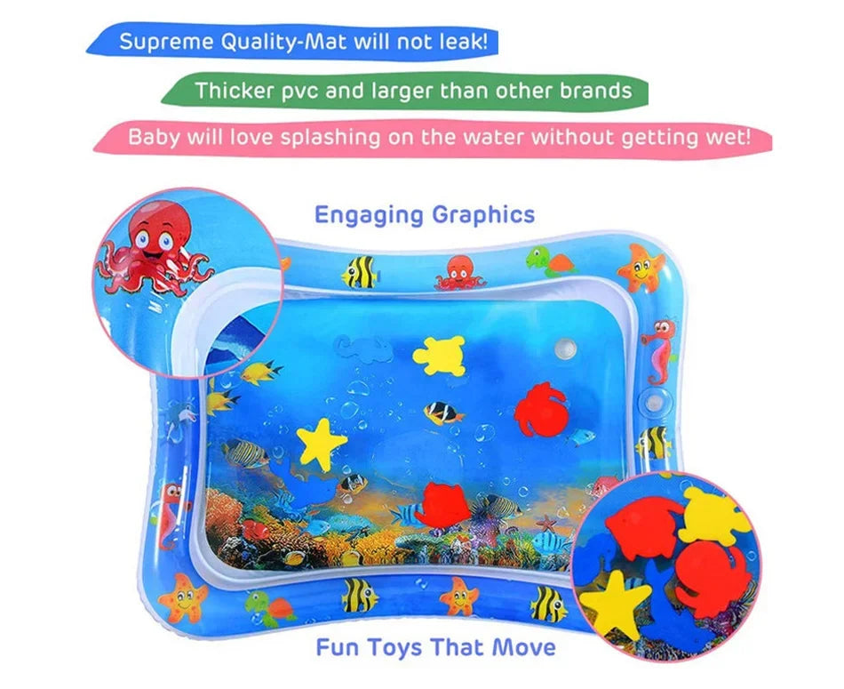 Tapis de jeu gonflable pour bébé, coussin d'eau en PVC pour nourrissons, temps du ventre, coussin d'eau pour enfants, jouets d'activité de développement pour l'éducation précoce