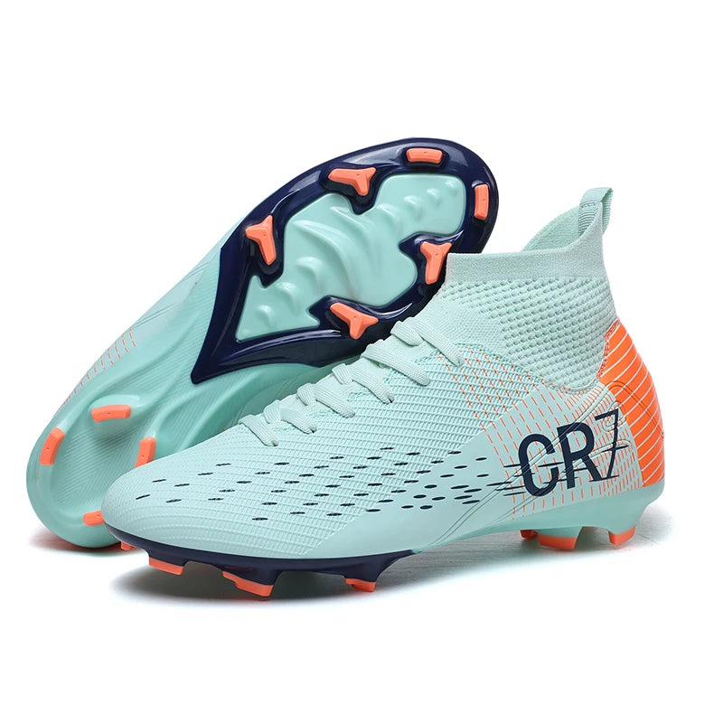 Chaussures de Football FG Unisexe Viscose Montantes — Crampons Longs Antidérapants, Professionnel EU 31–49