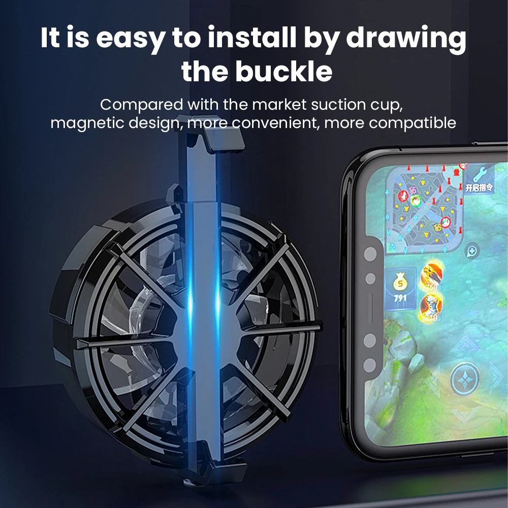 WYMECT — Ventilateur Refroidissement USB Téléphone Clip Arrière iOS & Android
