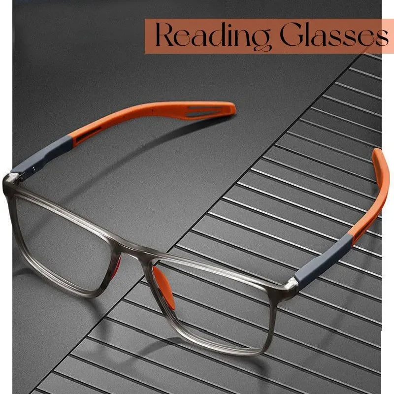 Lunettes de lecture anti-lumière bleue pour hommes et femmes, lunettes de sport ultralégères, lunettes de presbytie, lunettes optiques de vue de loin, dioptries à + 4.0, TR90