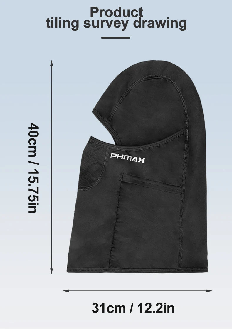 PHMAX Mascarilla de montar para motocicleta, protección contra el viento y el calor, transpirable, máscara facial completa, pasamontañas, sombrero, bufanda, gorra, moto, motociclista, gorra de viento