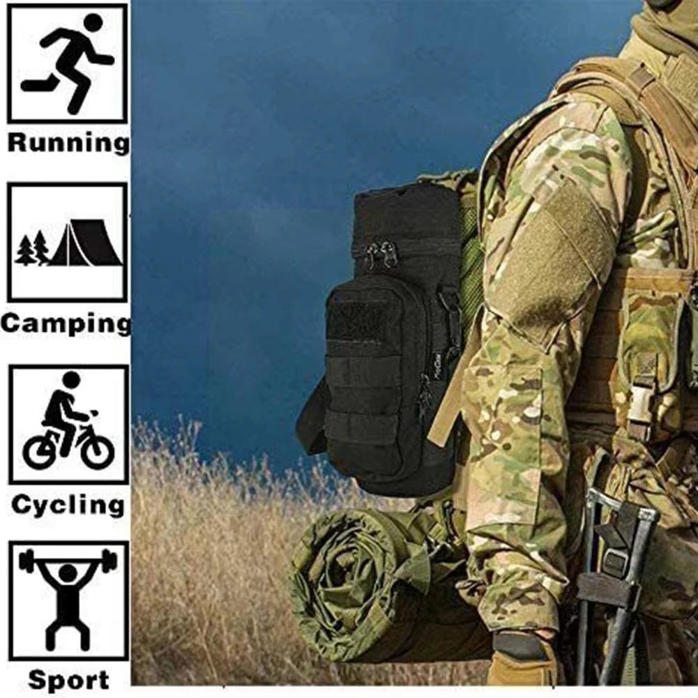 Tactique Molle bouteille d'eau sac support de pochette voyage en plein air Camping randonnée cyclisme pêche chasse bouteille d'eau bouilloire transporteur