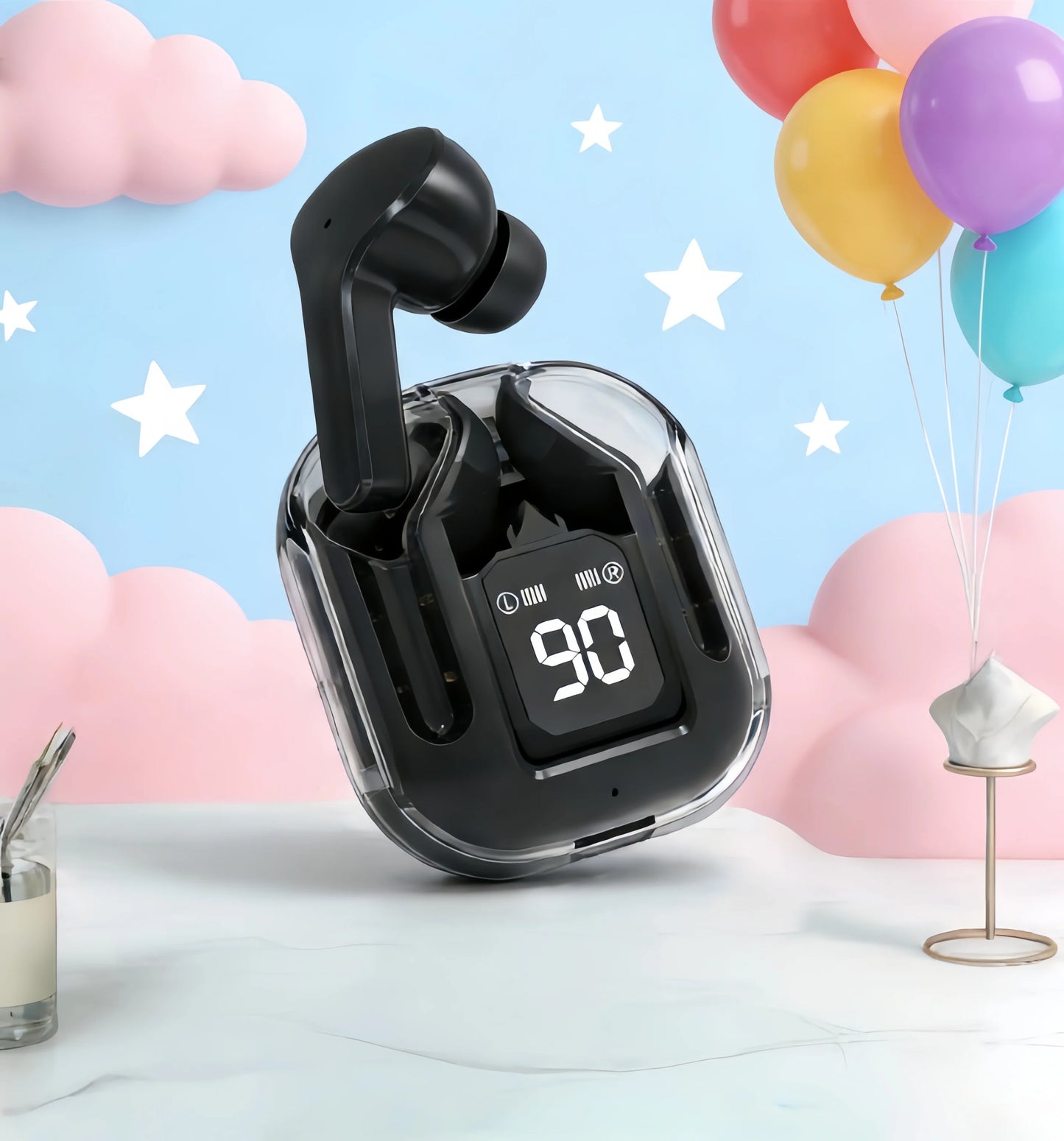 Auriculares Bluetooth inalámbricos transparentes originales T2 TWS con sonido HIFI, calidad Bluetooth para todos los smartphones