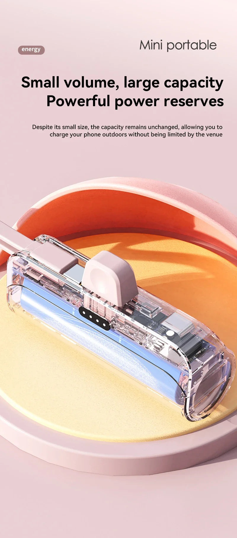 Batterie Externe Capsule 300000mAh — Charge Super Rapide, Portable, Tous Téléphones 2026
