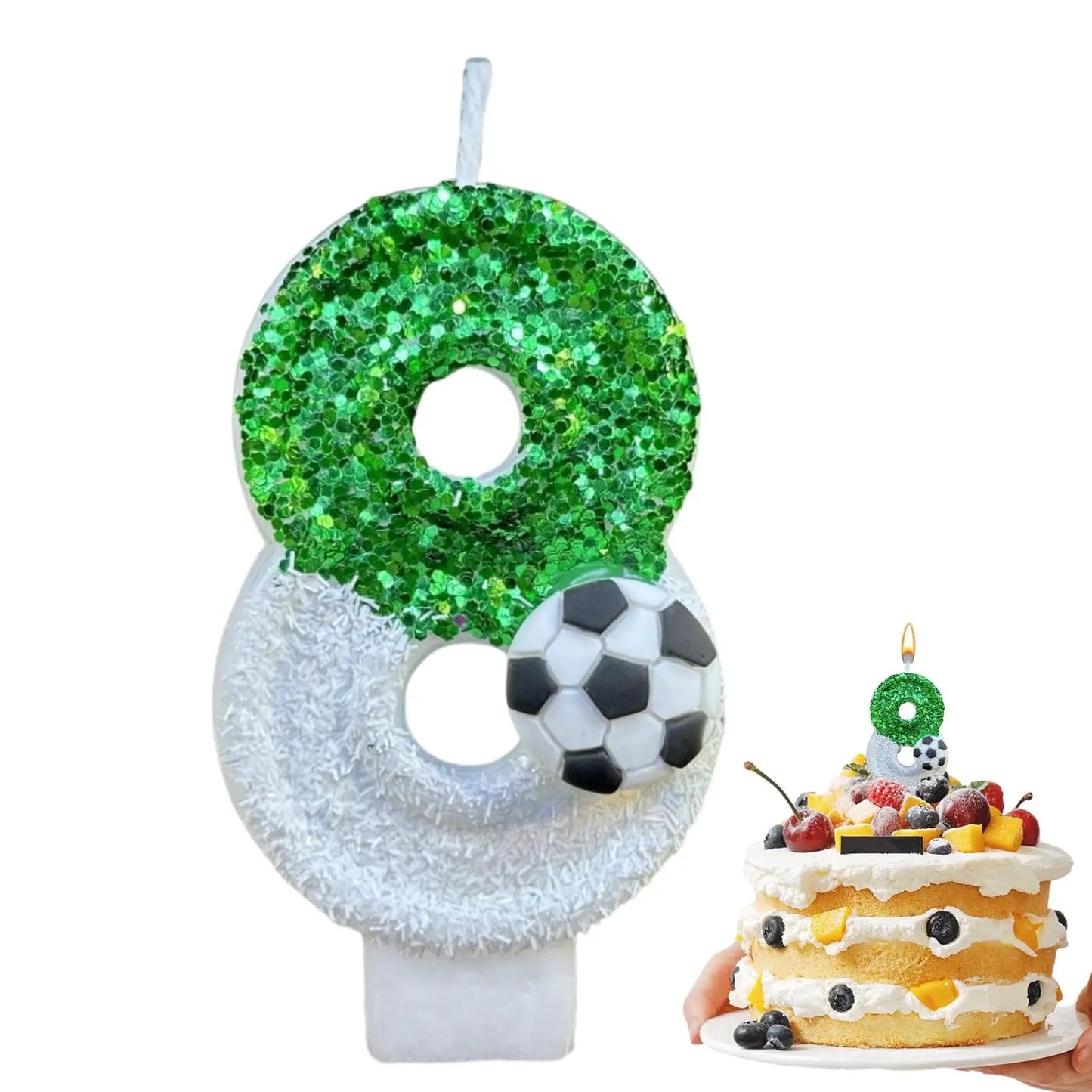 Football Birthday Number Candles, cake number candles, decorative candles, cake topper decoration for birthday