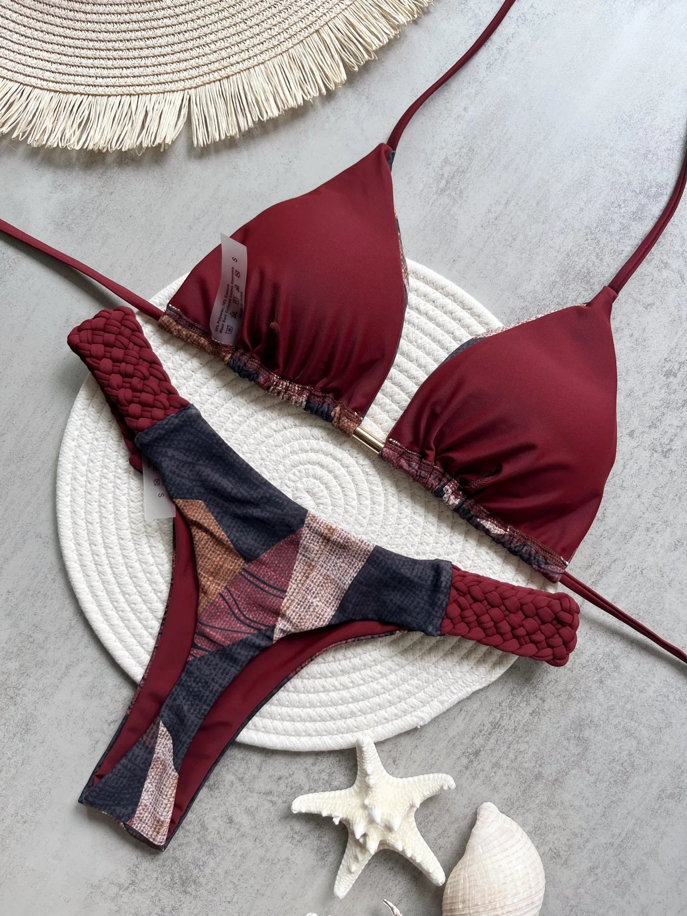 RUOTONSEPT imprimé licou Mini string coupe haute Bikini femme maillot de bain femmes maillots de bain deux pièces Bikini ensemble baigneur maillot de bain bain