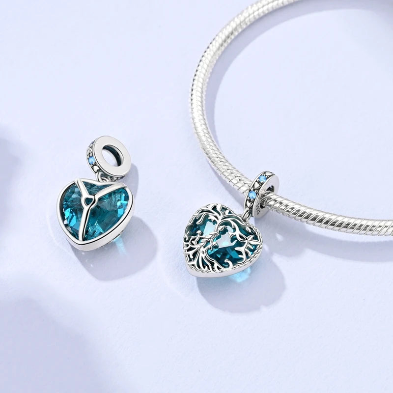 925 Sterling Silver Charms, Pearl Pendants, Tree of Life, Turtle, Love, Gemstones, Sunflower, for Women, Bracelet, Gift Jewelry, New Collection