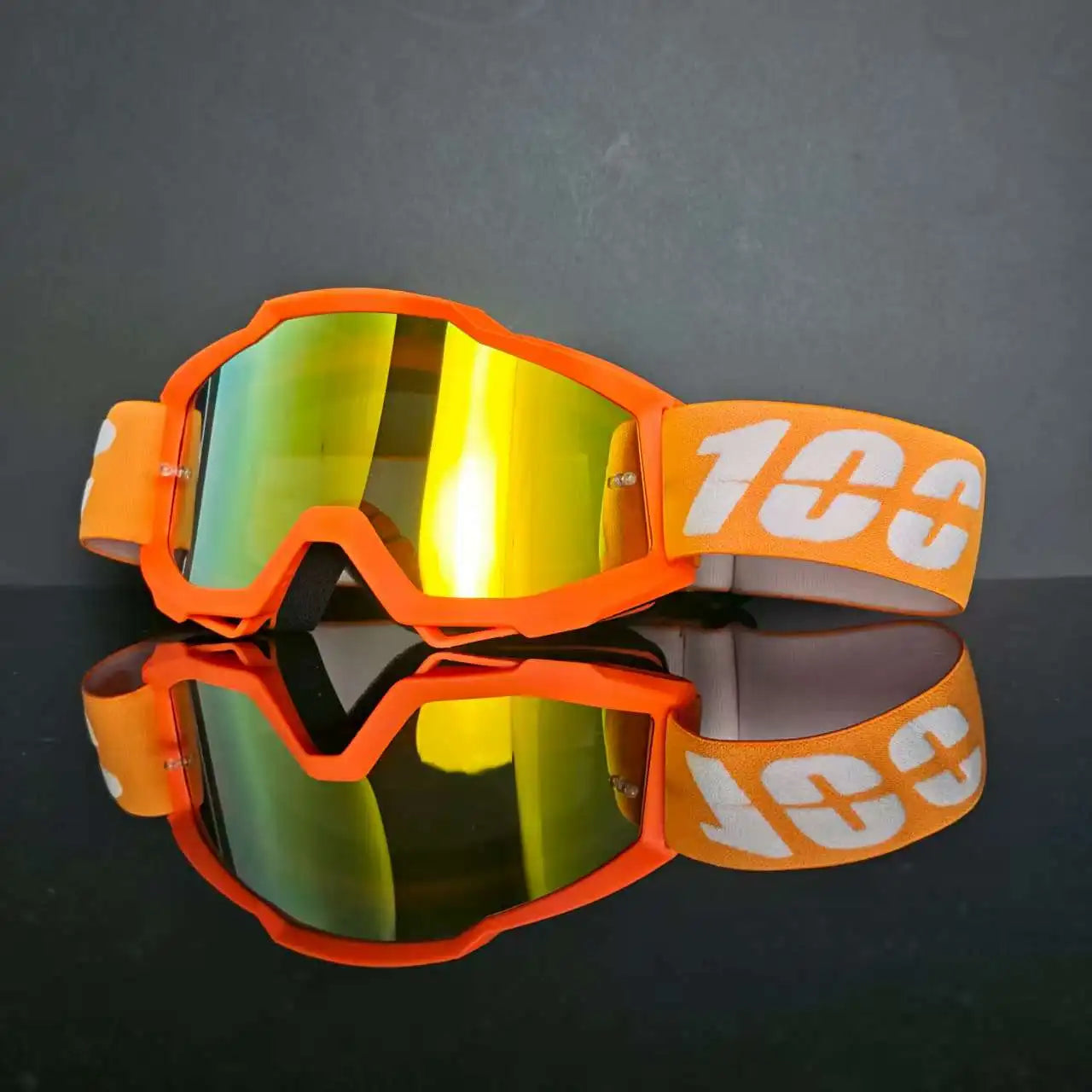100 gafas de moto, lentes de carreras antipolvo a prueba de viento para hombres y mujeres, motocross, ciclismo, esquí al aire libre, gafas de bicicleta de cross