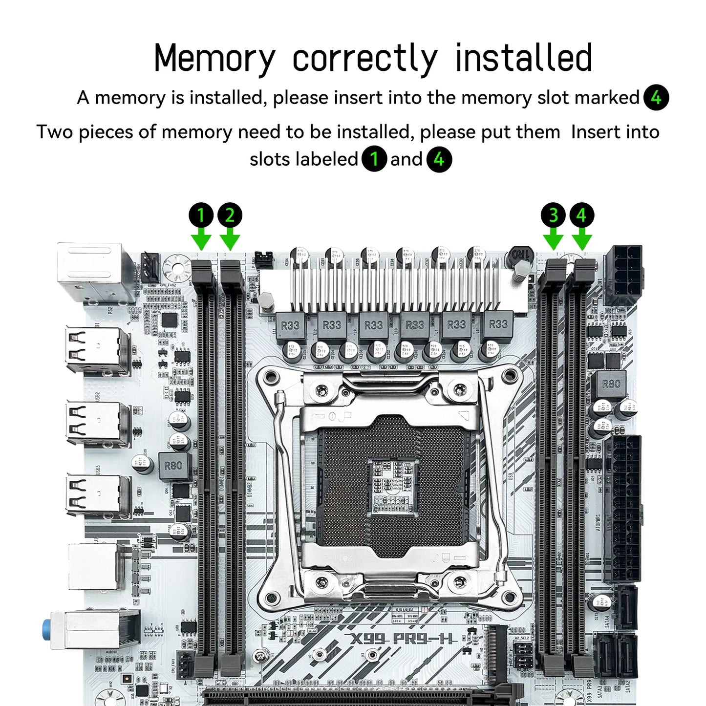 Kit de carte mère MACHINIST White X99, processeur Xeon E5 2640 V4 LGA 2011-3 en option, DDR4 2*8G = 16GB RAM NVME/SATA M.2 PR9-H Combo