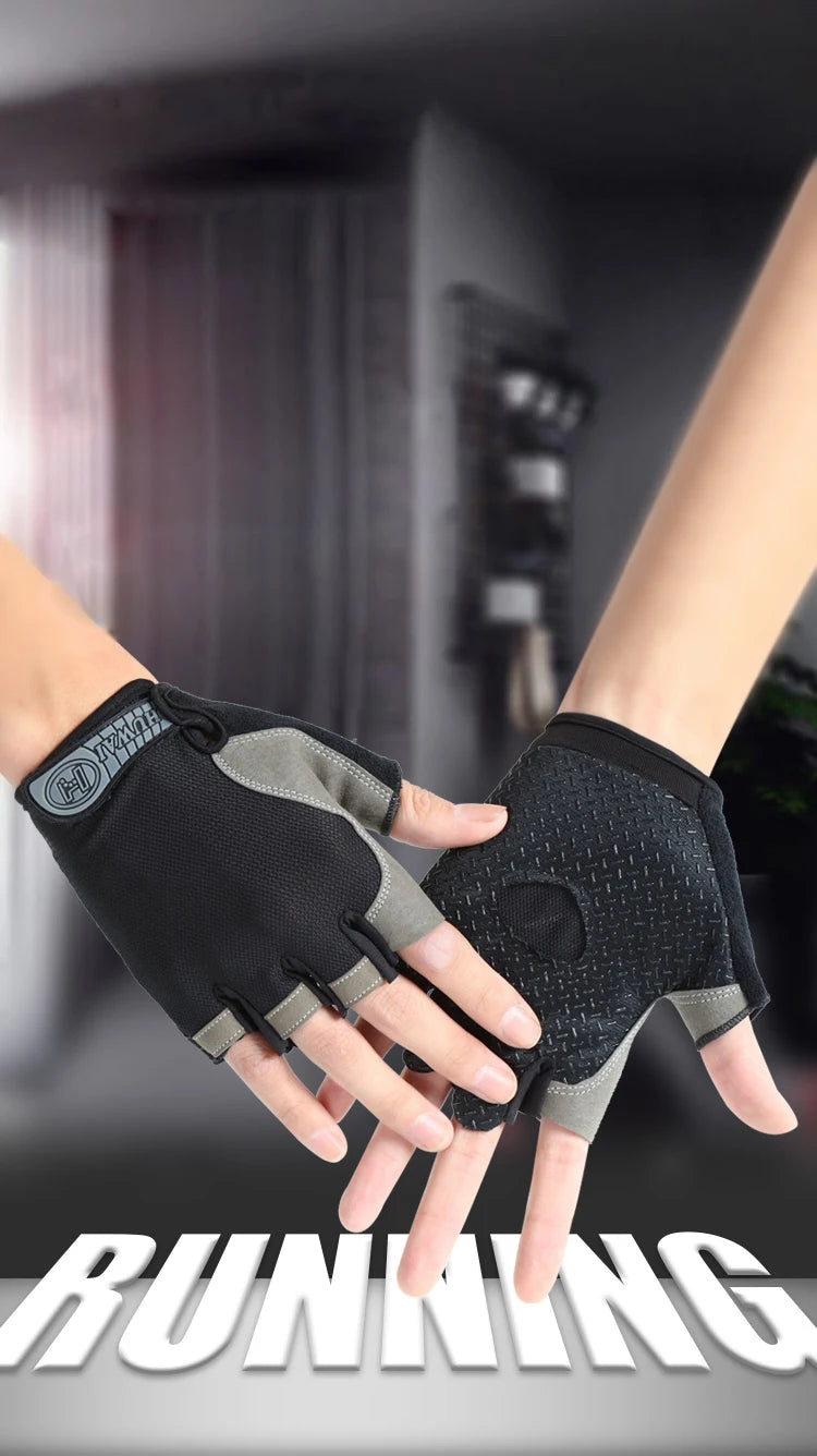 Gants de vélo sans doigts respirants antidérapants pour femmes et hommes, pour la pêche, le cyclisme, l'été, professionnels pour la salle de sport et le fitness