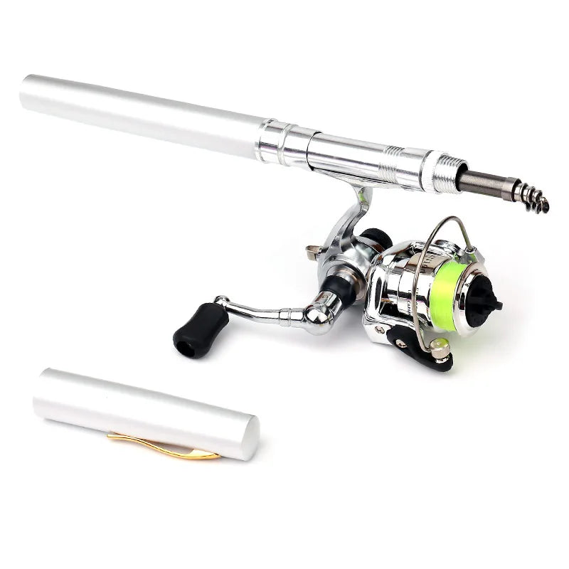 Moulinet de pêche de poche pliable, mini stylo, télescopique, nouveau
