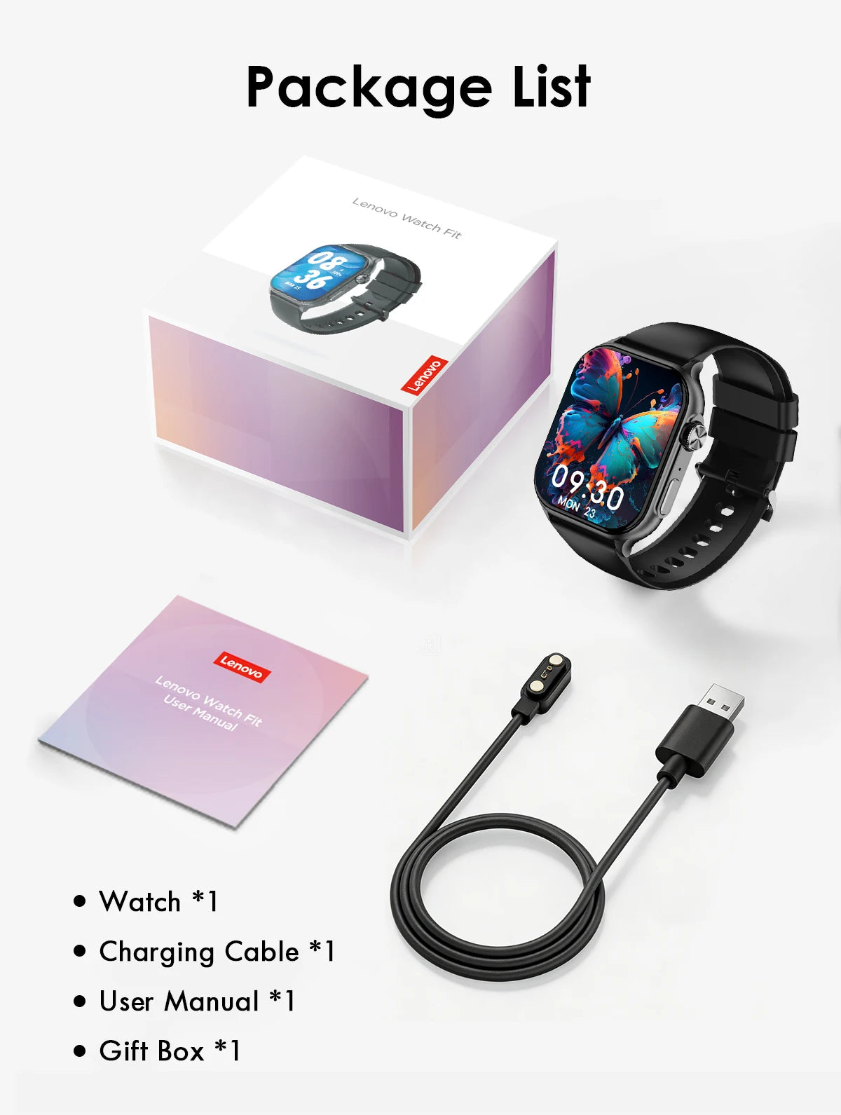 Reloj inteligente Lenovo, reloj deportivo con pulsómetro, pantalla táctil completa, llamadas BT