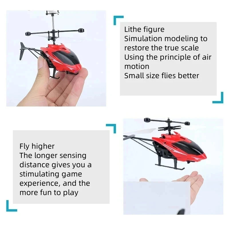 Rechargeable Mini RC Drone No Remote Control, RC Helicopters, Drone Toys, Induction, Hovering, Safety, Drop-Resistant, RC Airplane
