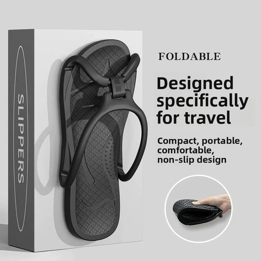Pantoufles de voyage pliables unisexes, tongs EVA, antidérapantes, pour hôtel, salle de bain, intérieur et extérieur, portables, légères et confortables