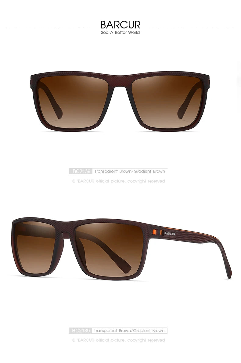 Lunettes de soleil polarisées TR90 sport léger — protection UVAB, homme et femme