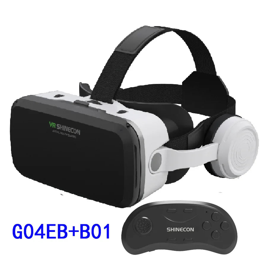 VR Shinecon Casco de realidad virtual Gafas 3D para Smartphone teléfono inteligente Auriculares binoculares juego de vídeo lente Wirth
