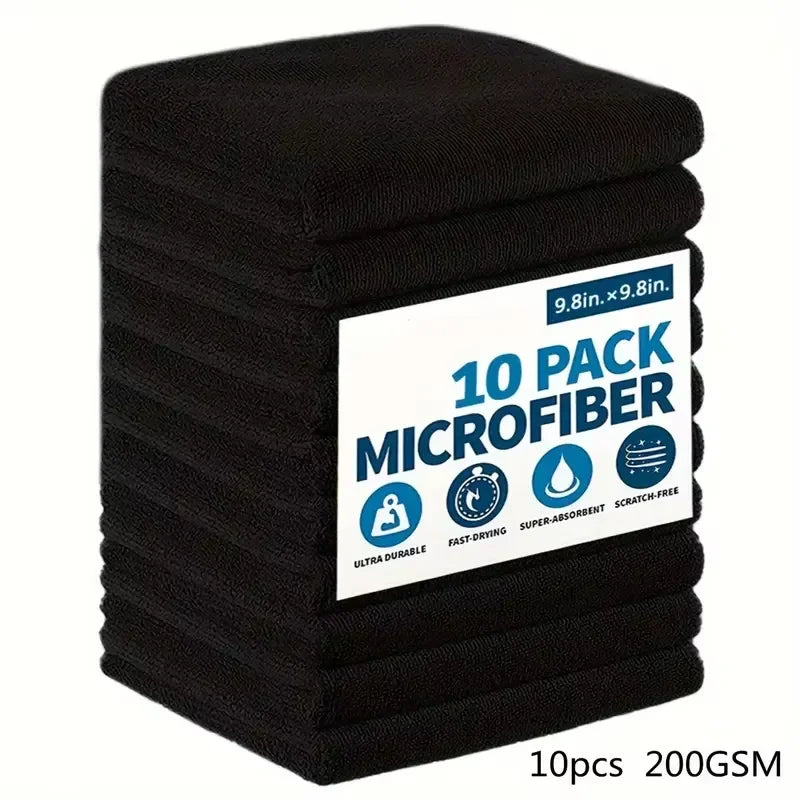 Ensemble de grillades à livres absorbantes, douces et anti-tâches, fibre ultrafine, serviettes de cuisine, gris clair, 5 pièces, 10 pièces, 20 pièces