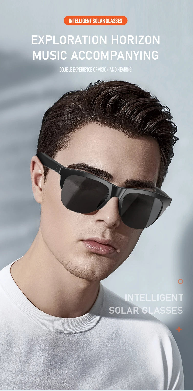 Lunettes de soleil intelligentes Bluetooth V5.3, casque d'appel pour Sports de plein air, technologie HIFI noire, Anti-touch UV pour hommes et femmes