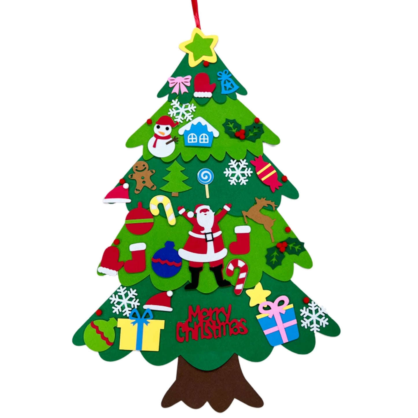Arbre de noël en feutre, décoration pour la maison, nouvel an 2022, ornements de noël, cadeaux pour enfants, DIY