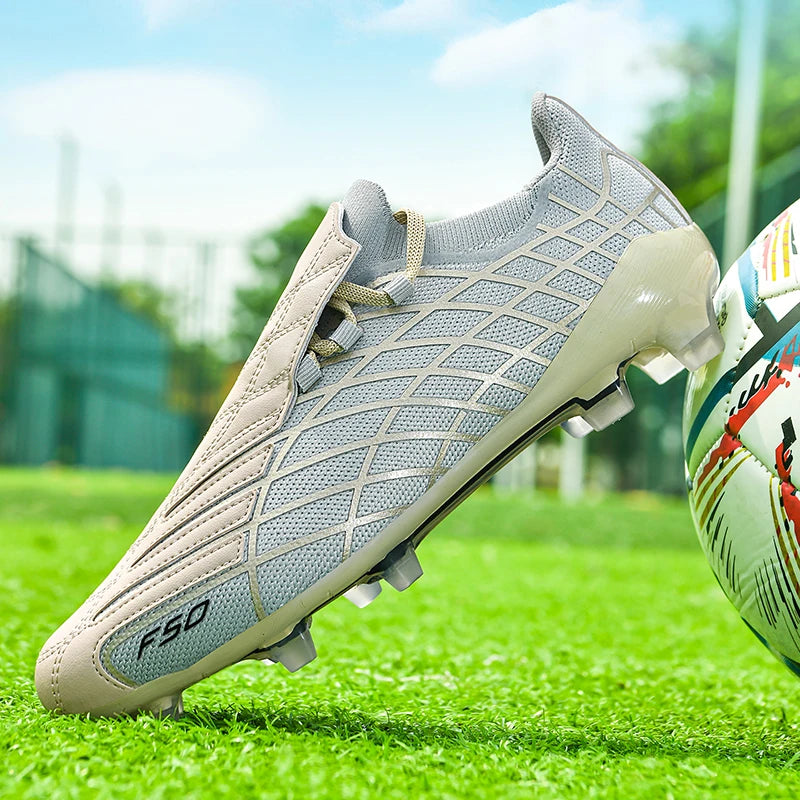 pscownlg Chaussures de Football TF/FG Unisexe Montantes Microfibre — Niveau Avancé EU 32–46