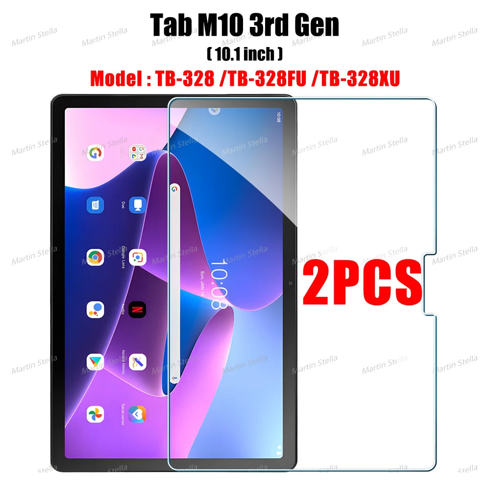 Protecteur d'écran en verre trempé pour tablette 10-11 pouces — 2 pièces, compatible Tab M10 Plus, M11, P11 Pro