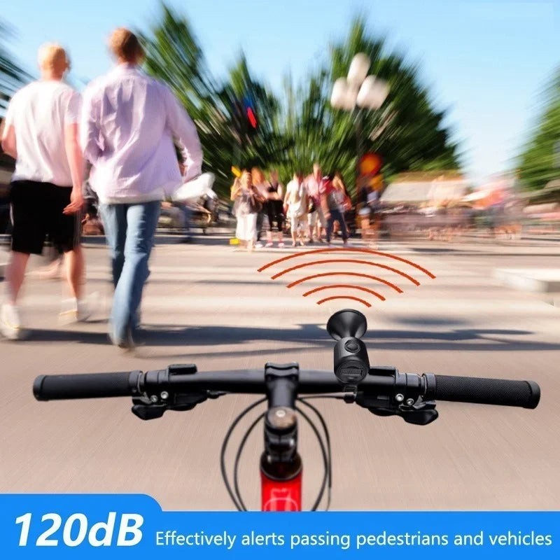 Bike Horn for Electric Scooter, 120db Waterproof Bell for MTB, Road Cycling, Alarm for Xiaomi M365 Pro Accessory