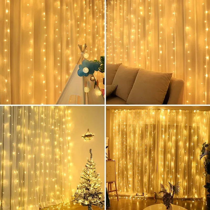 LED String Lights 3Mx1M/2M/3M, USB Fairy Lights for New Year, Wedding, Festive Party, Christmas, Home Curtain Decoration