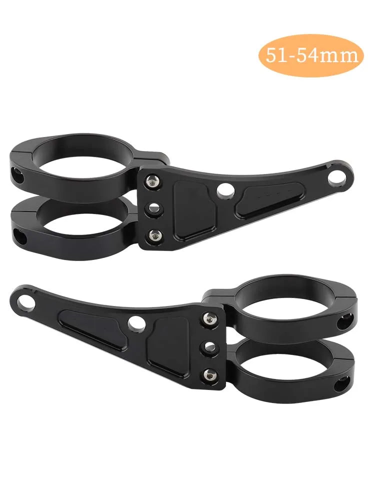 Abrazaderas de montaje para tubo de horquilla de motocicleta, soporte de luz para sauna, 33mm-58mm, 54mm, 49mm, 45mm, 41mm, 37mm, Bobber 73Universal