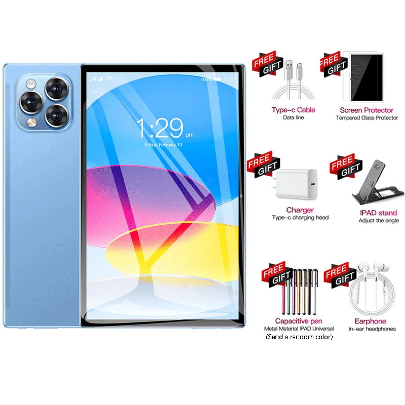 Tablette PC 11 pouces Android 14 — 22 Go RAM, 2 To ROM, double SIM, 5G, WiFi, écran 4K