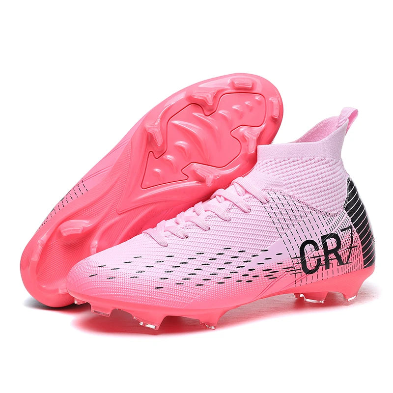 Chaussures de Football FG Unisexe Viscose Montantes — Crampons Longs Antidérapants, Professionnel EU 31–49