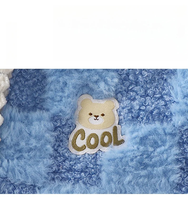 Chaqueta polar para niños, chaleco cálido de doble capa con estampado a cuadros, para niños y niñas, ropa de abrigo sin mangas para otoño e invierno