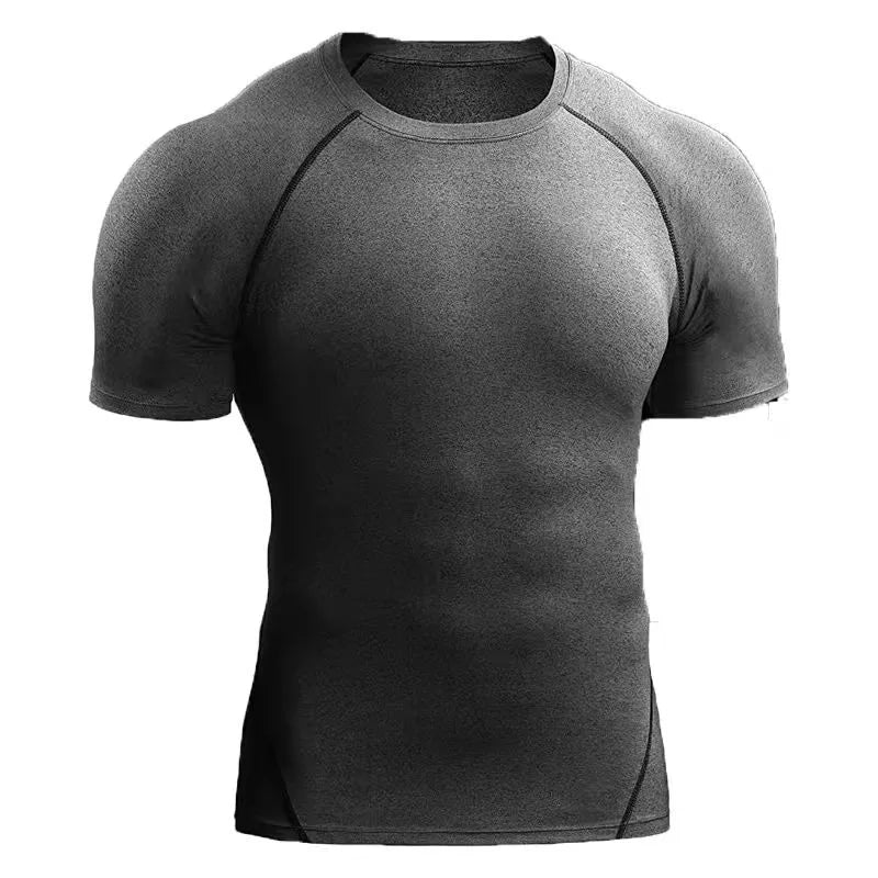 T-Shirt Fitness Extérieur Séchage Rapide Homme — Course Yoga Extensible Ajusté