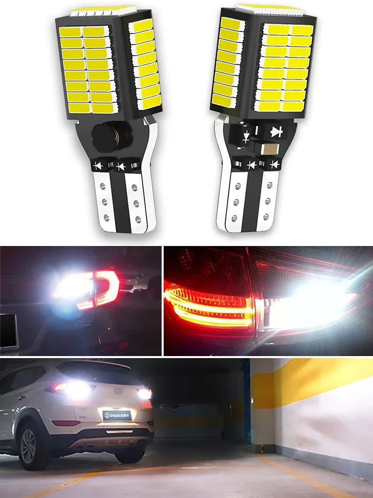 2000LM Canbus T15 Led de alta potencia T16 luz de reversa de respaldo para coche bombilla W16W sin Hyper Flash Xenón Blanco 6500K Lámpara de coche Luz