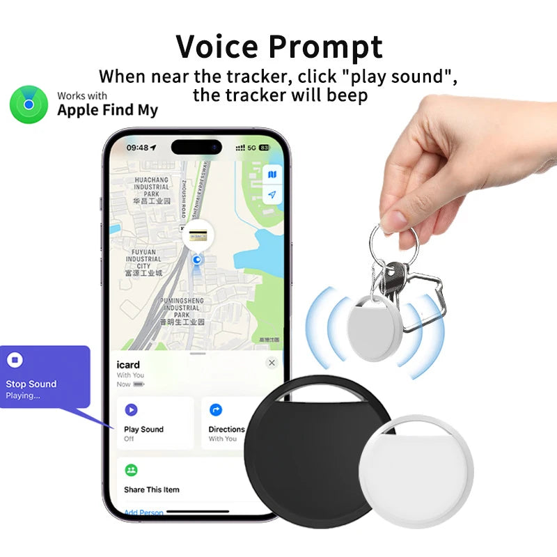 Mini Bluetooth Smart GPS Tracker, works with Find My App iTag, Anti-loss Reminder Device, MFI Rated Locator, Car Key, Kids Pet Finder